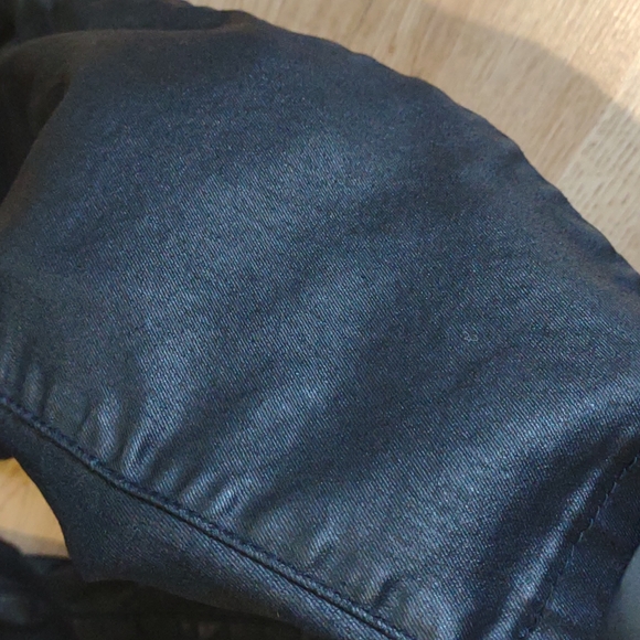 Coated Denim Size 11/12 Stretch Skinny Adam Levine Biker Goth Punk Moto - Picture 5 of 10